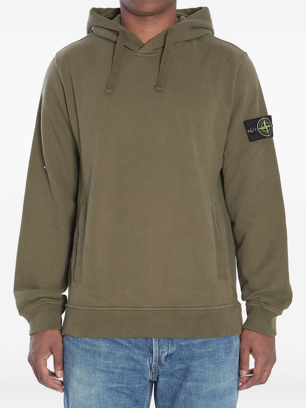 Stone Stone Island Logo Cotton Hoodie - Image 1