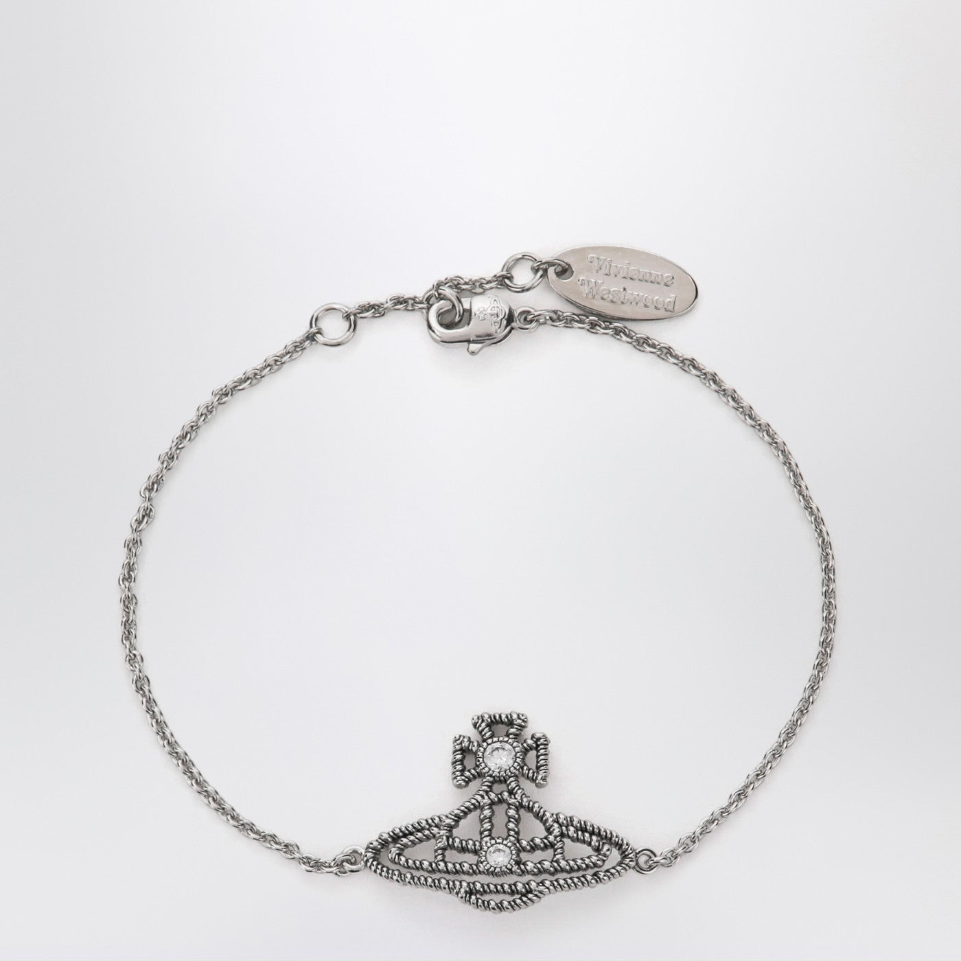 Vivienne Vivienne Westwood Platinum Orb Logo Bracelet - Image 1