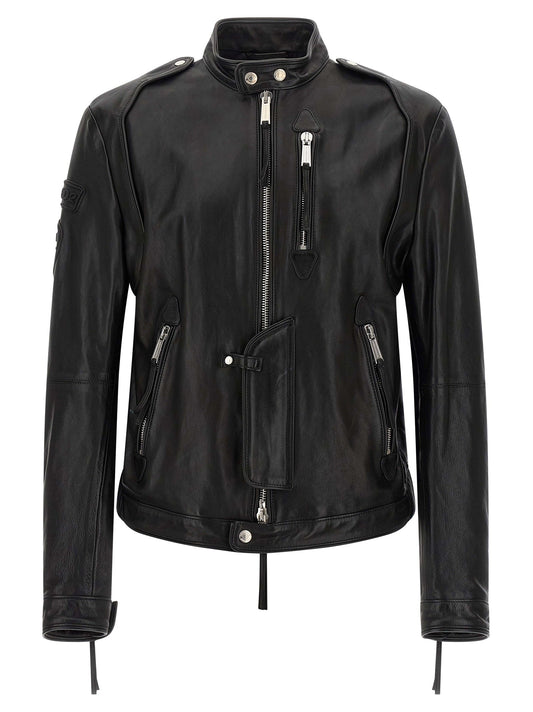 Dsquared2 Dsquared2 Dsquared2 X Ducati Capsule革のジャケット - Image 1