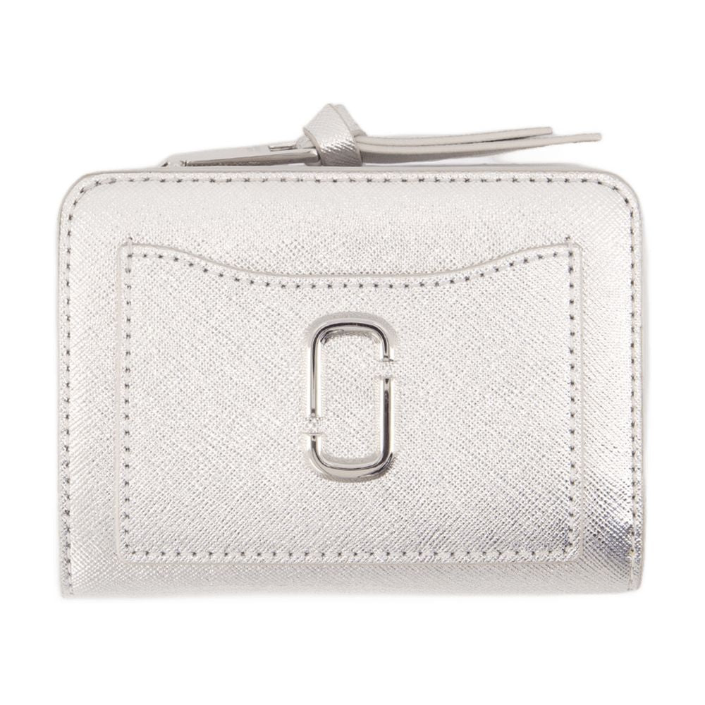 Marc ミニコンパクトウォレットマークジェイコブスレザーシルバー - Image 1