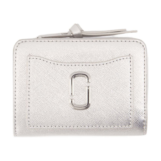 Marc ミニコンパクトウォレットマークジェイコブスレザーシルバー - Image 1