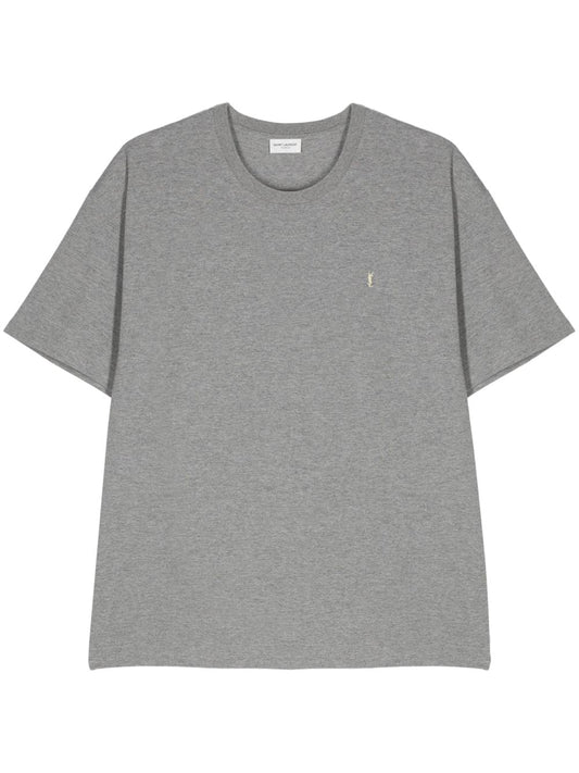 Saint セントローランロゴコットンブレンドTシャツ - Image 1