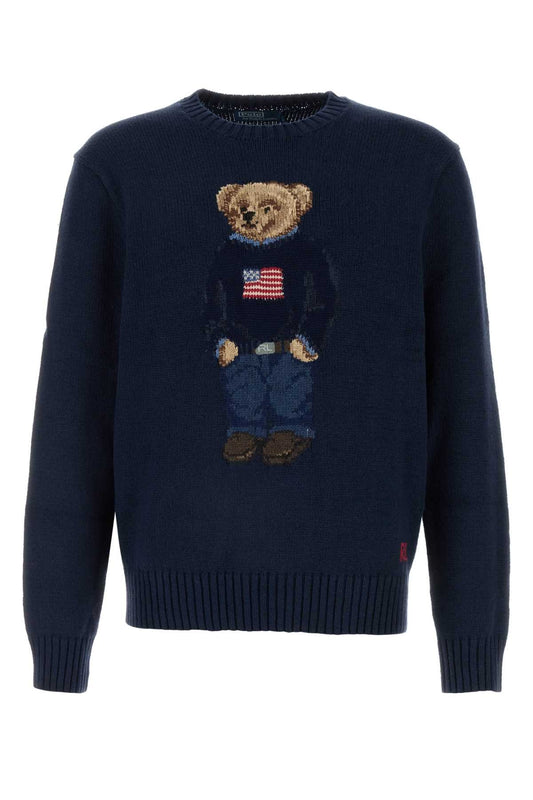 Polo ポロラルフローレンネイビーブルーコットンブレンドセーター - Image 1