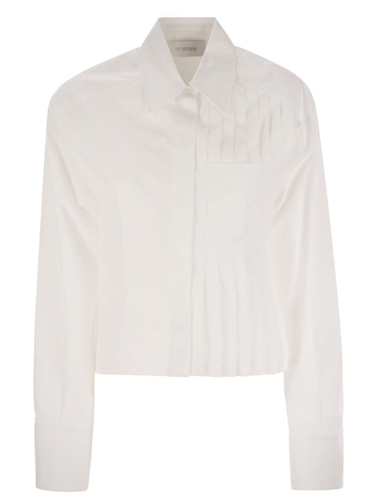 Sportmax プリーツのあるSportMax Deborah Boxy Shirt - Image 1