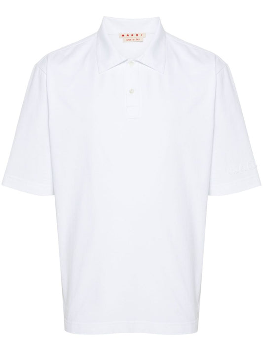 Marni Marni Logo Cotton Polo Shirt - Image 1