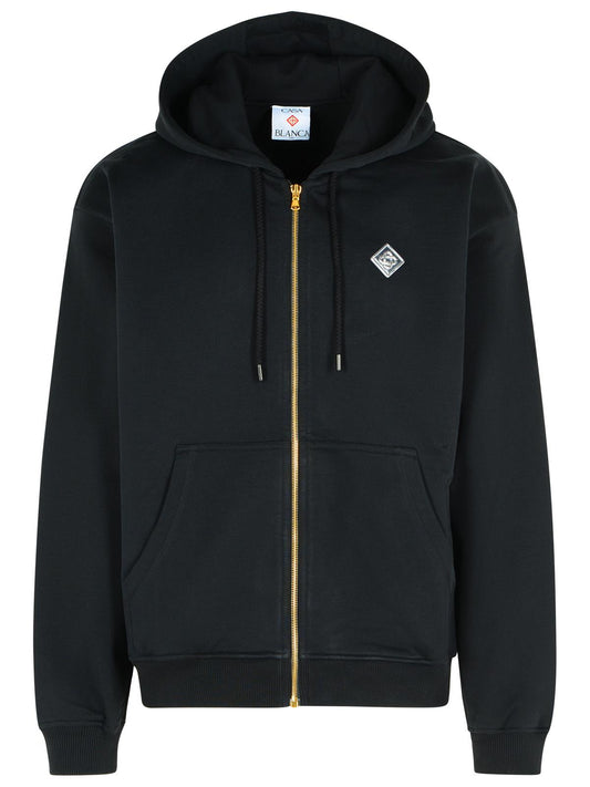 Casablanca カサブランカブラックコットンスウェットシャツ - Image 1