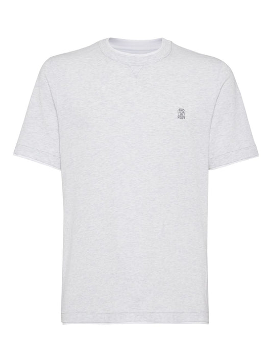 Brunello Brunello CucinelliロゴコットンTシャツ - Image 1