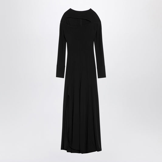 Victoria ビクトリアベッカムブラックビスコースドレスがカットアウトされています - Image 1