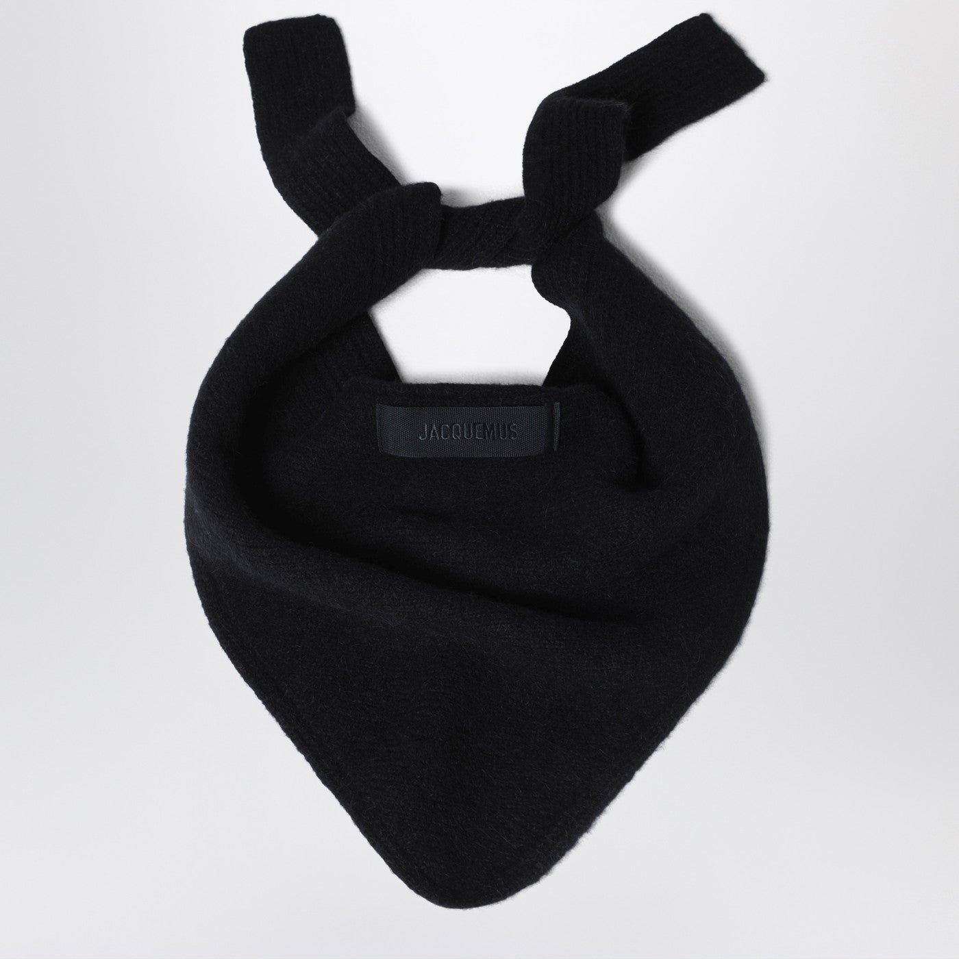 Jacquemus Jacquemus Black Scarf With Grosgrain Logo - Image 1
