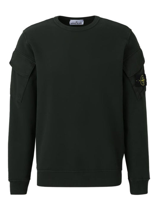 Stone Stone Island Logo Cotton Crewneck Sweatshirt - Image 1