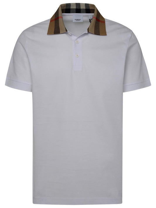 Burberry バーバリーコーディホワイトコットンポロシャツ - Image 1