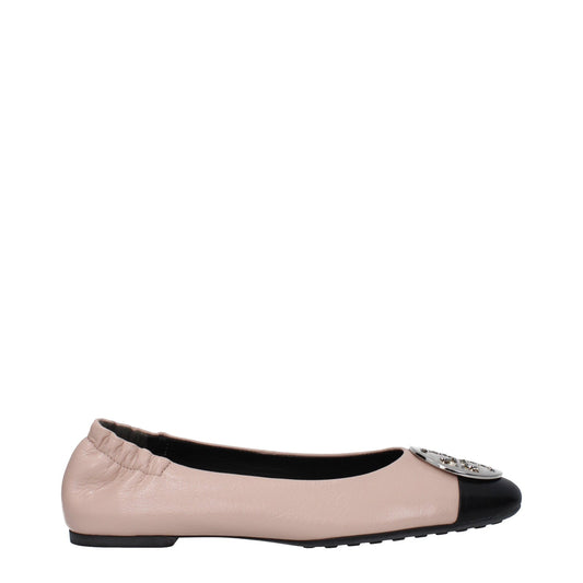 Tory Tory Burch Ballerine Claire Womens Leather Pink/Black - Image 1
