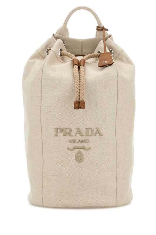 Prada プラダ サンド キャンバス バックパック - Image 1
