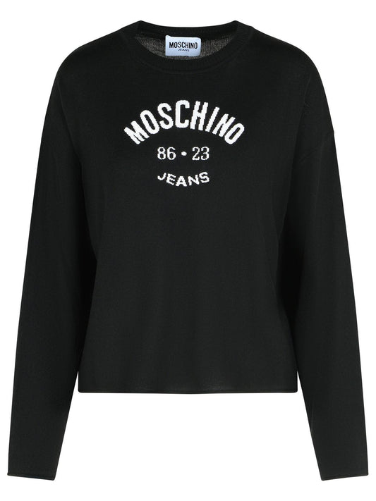 Moschino モスキーノジーンズブラックバージンウールセーター - Image 1