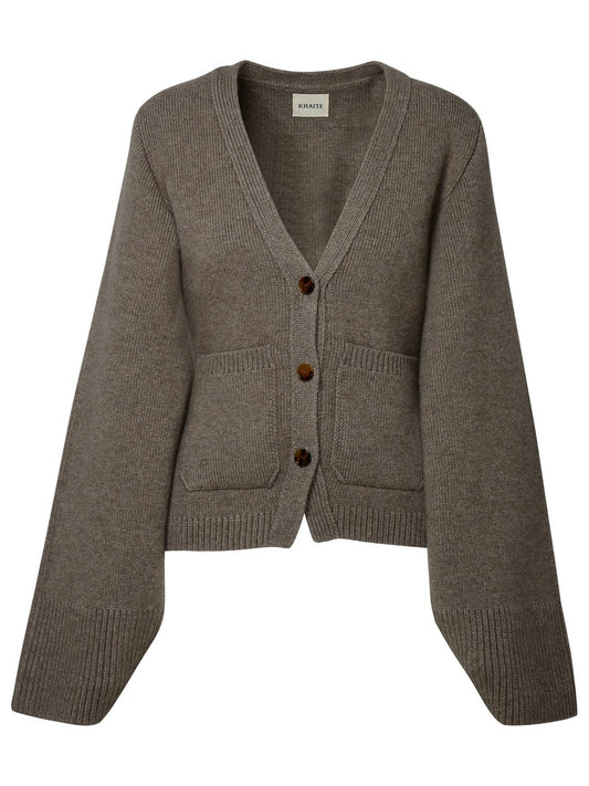 Khaite Khaite Camel Cashmere Icon Cardigan - Image 1