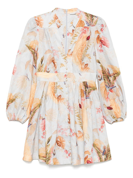 Zimmermann ZIMMERMANN ASCENSIONプリントリネンミニドレス - Image 1