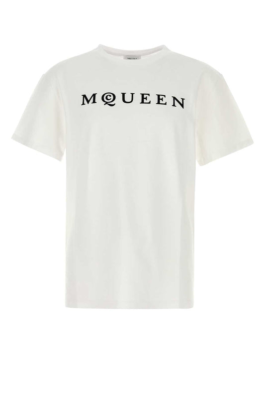 Alexander アレクサンダーマックイーンホワイトコットンTシャツ - Image 1