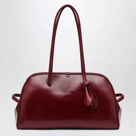 Jacquemus Jacquemus Burgundy Glossy Leather Turismo Bag - Image 1