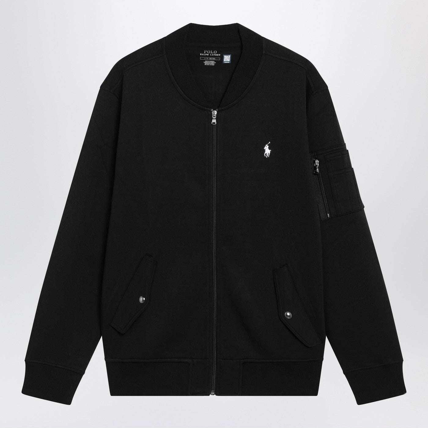 Polo ポロ ラルフローレン ブラック ジップ アップ ニット ボンバー - Image 1