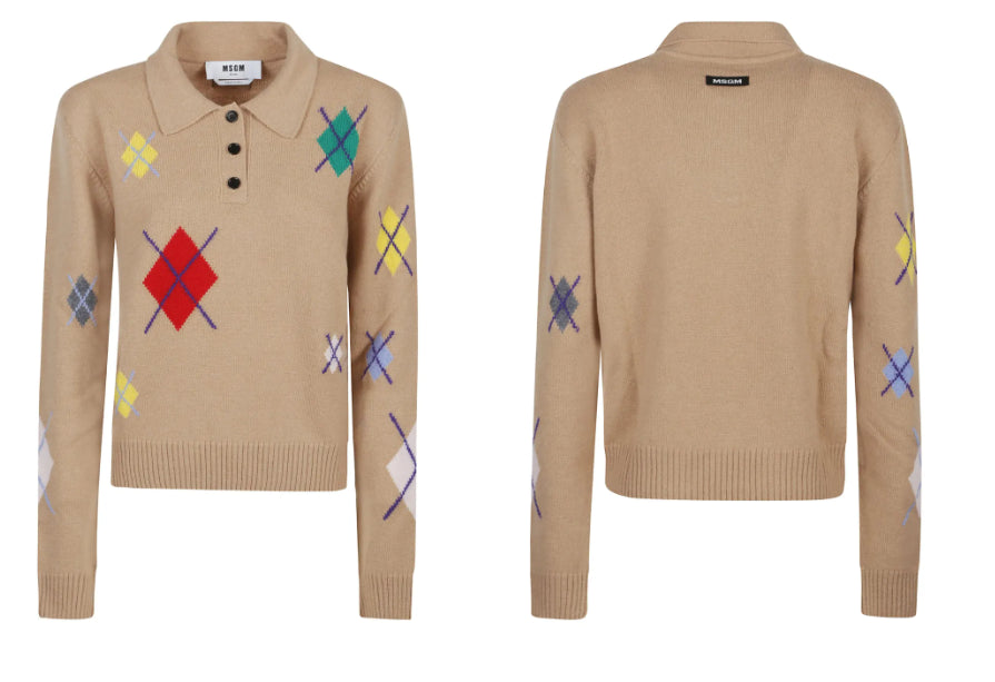 Msgm MSGMセーターベージュ - Image 1