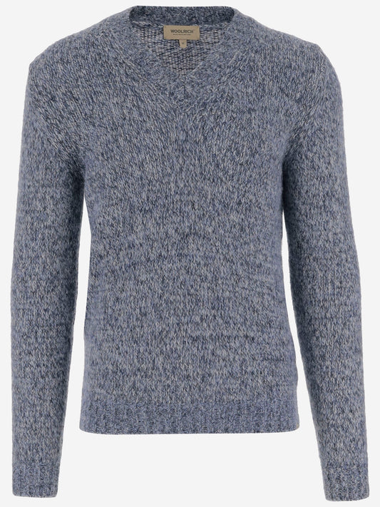 Woolrich アルパカブレンドのウールリッチvネックセーター - Image 1