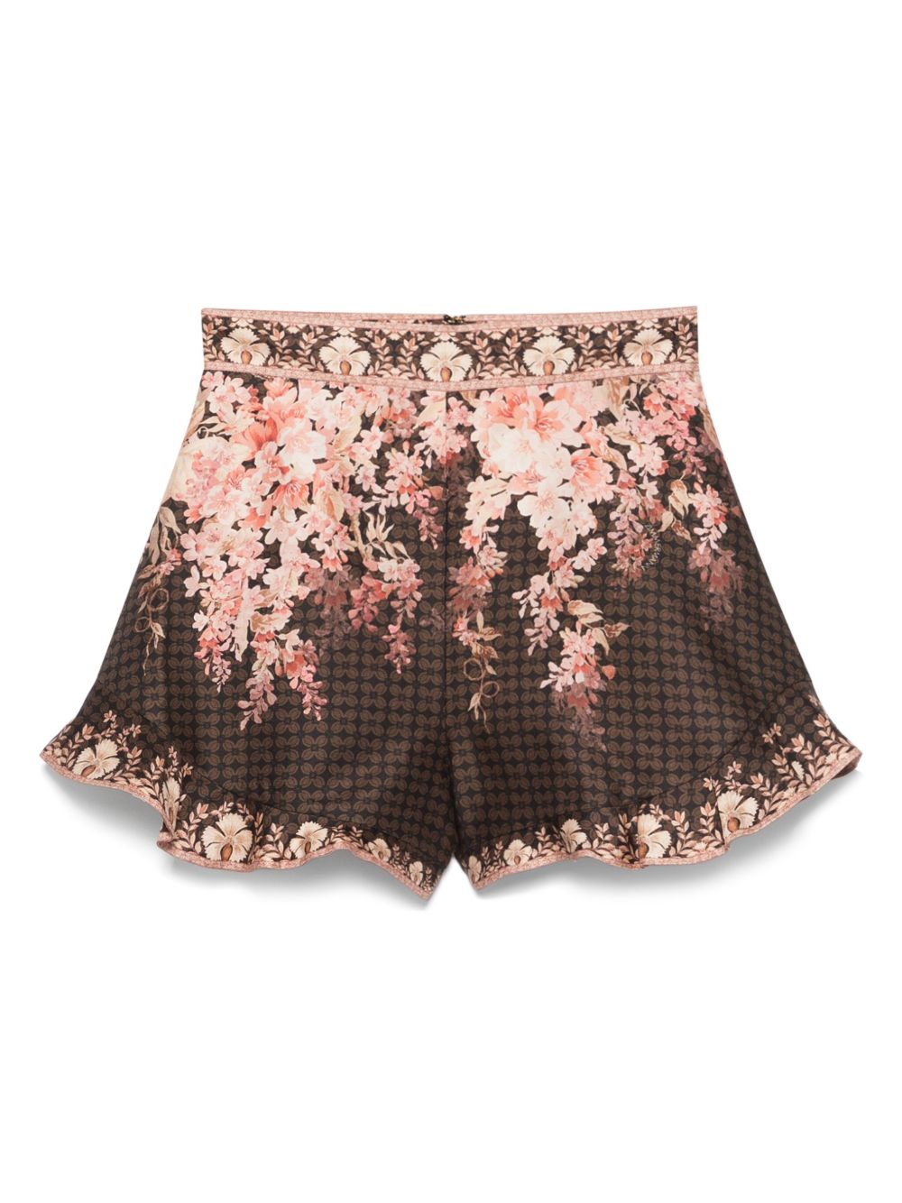 Zimmermann Zimmermannプリントリネンブレンドショーツ - Image 1