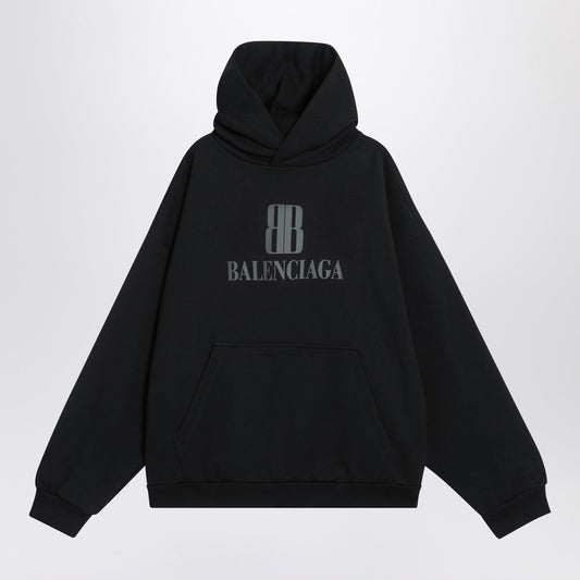 Balenciaga バレンシアガブラックナノBBミディアムフィットスウェットシャツ - Image 1
