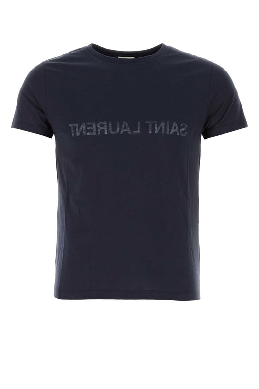 Saint セントローランネイビーブルーコットンTシャツ - Image 1