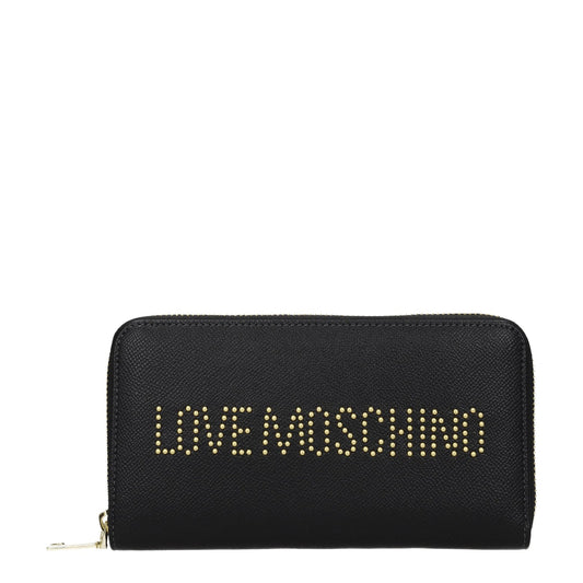 Moschino モスキーノウォレットの女性ポリウレタンブラックが大好きです - Image 1