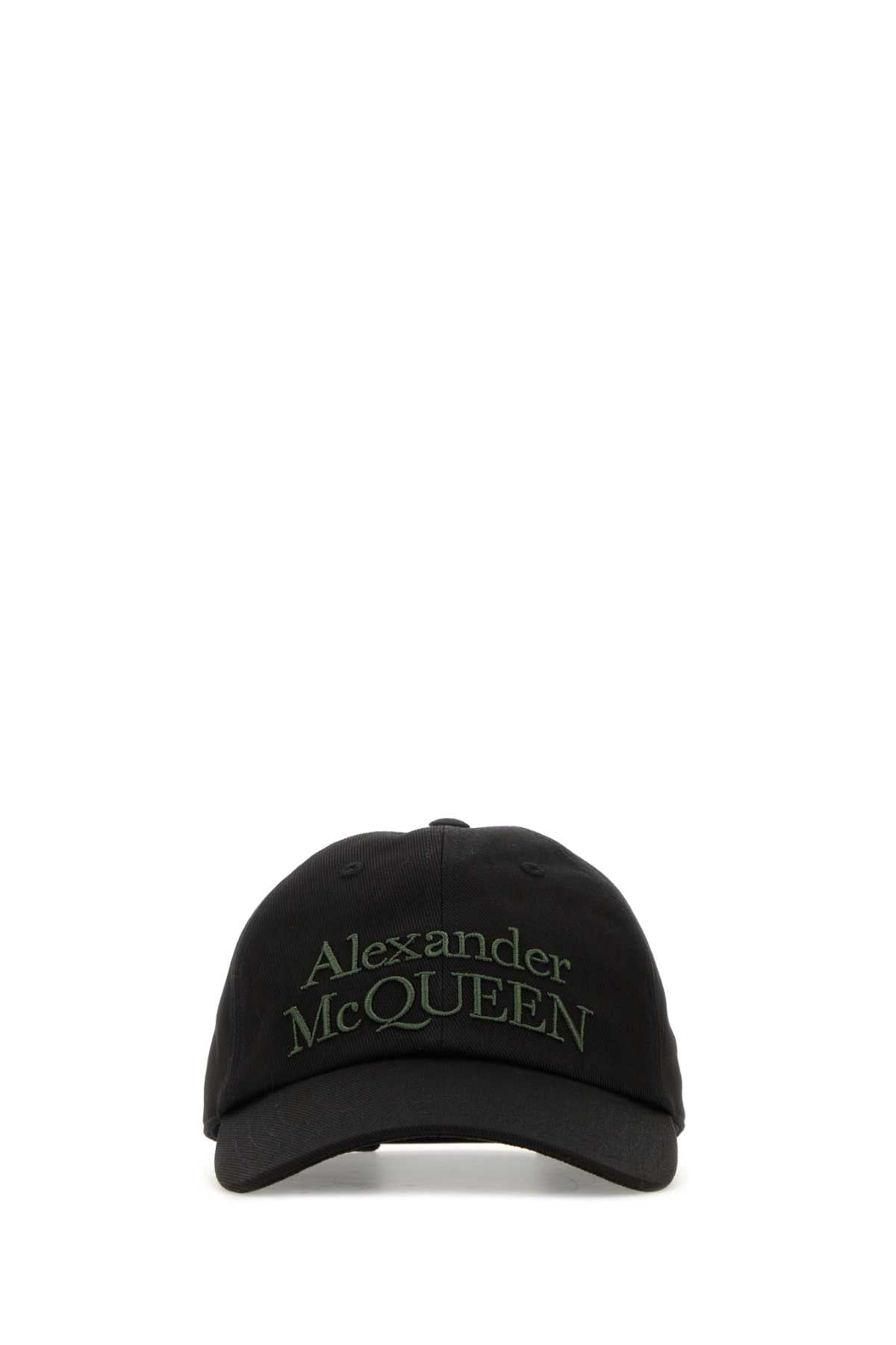 Alexander アレクサンダーマックイーンブラックコットン野球帽 - Image 1