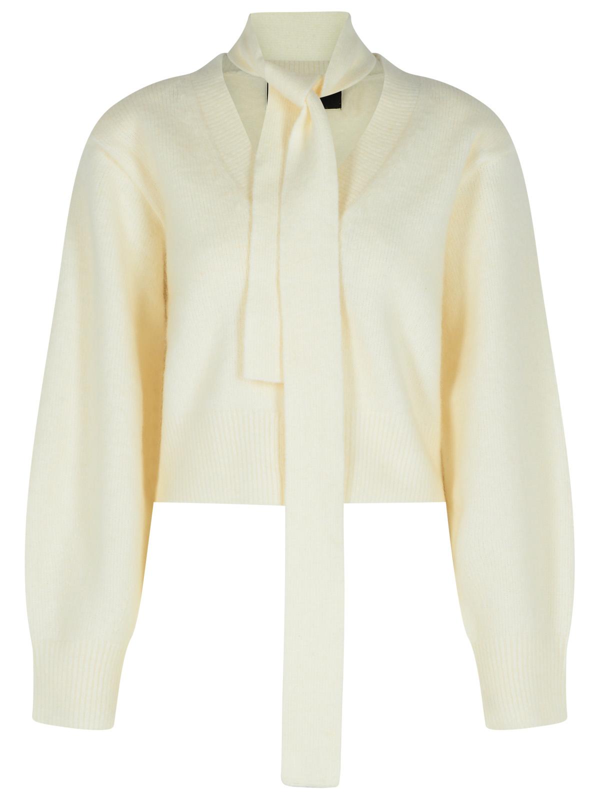 Rotate 「Karolyn」アイボリーアルパカブレンドセーターを回転させます - Image 1