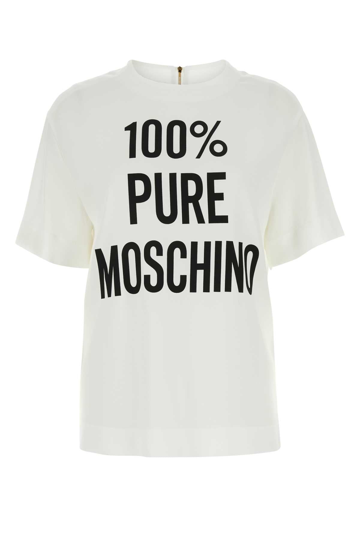 Moschino モスキーノホワイトクレープTシャツ - Image 1