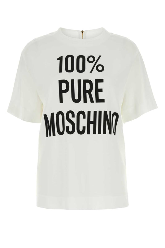 Moschino モスキーノホワイトクレープTシャツ - Image 1
