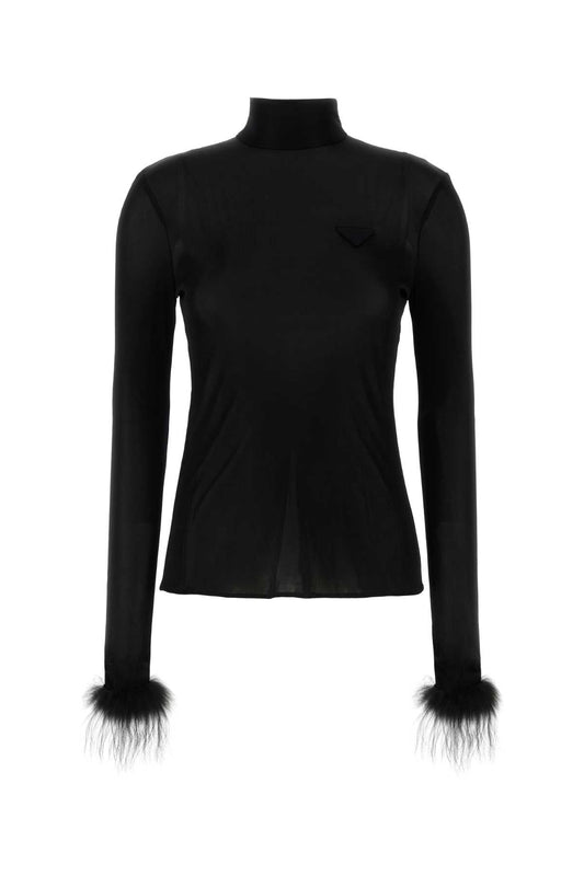Prada プラダブラックジャージートップ - Image 1