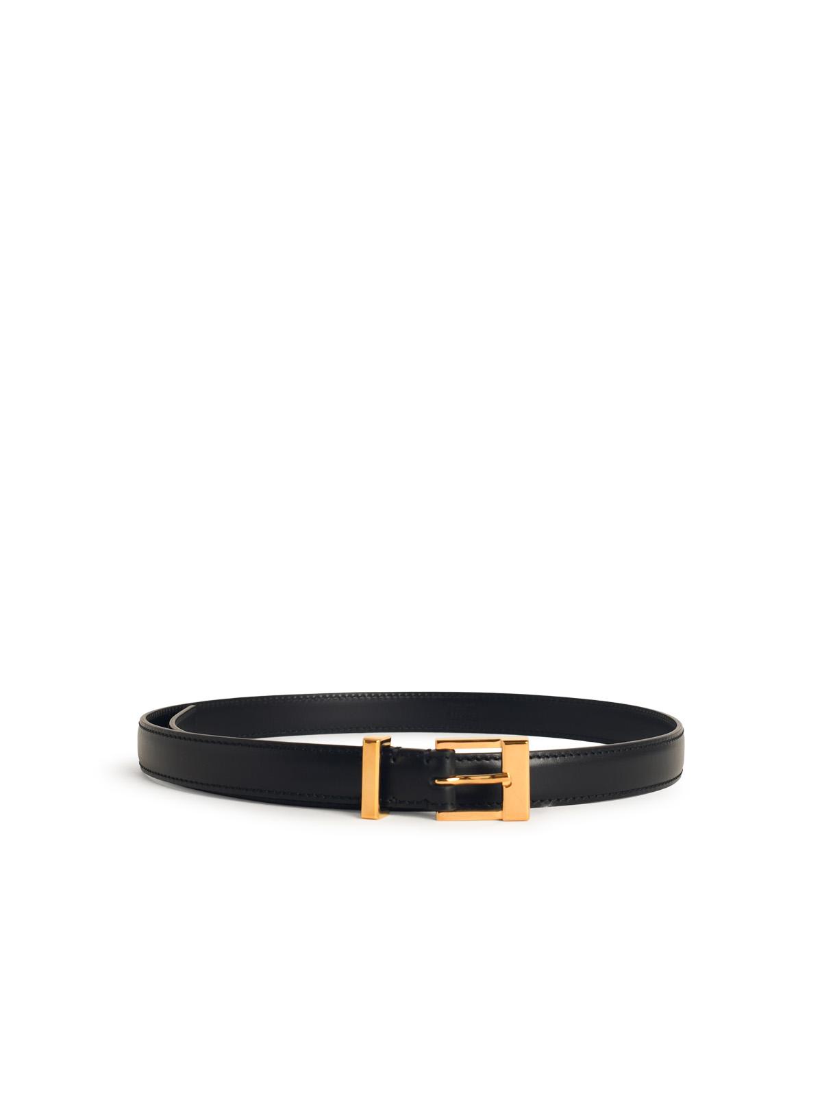Khaite Khaite 'Manhattan' Black Lear Belt - Image 1