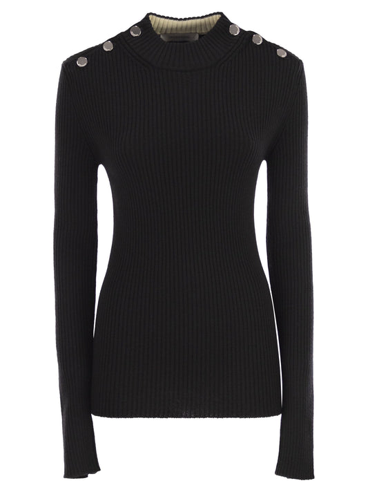 Sportmax SportMax Renaniaはジャンパーをボタンに取り付けました - Image 1