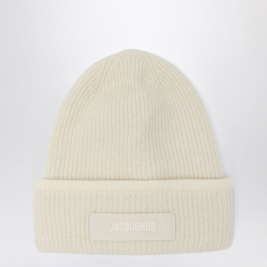 Jacquemus Jacquemus Ribbed Wool Hat Off White - Image 1
