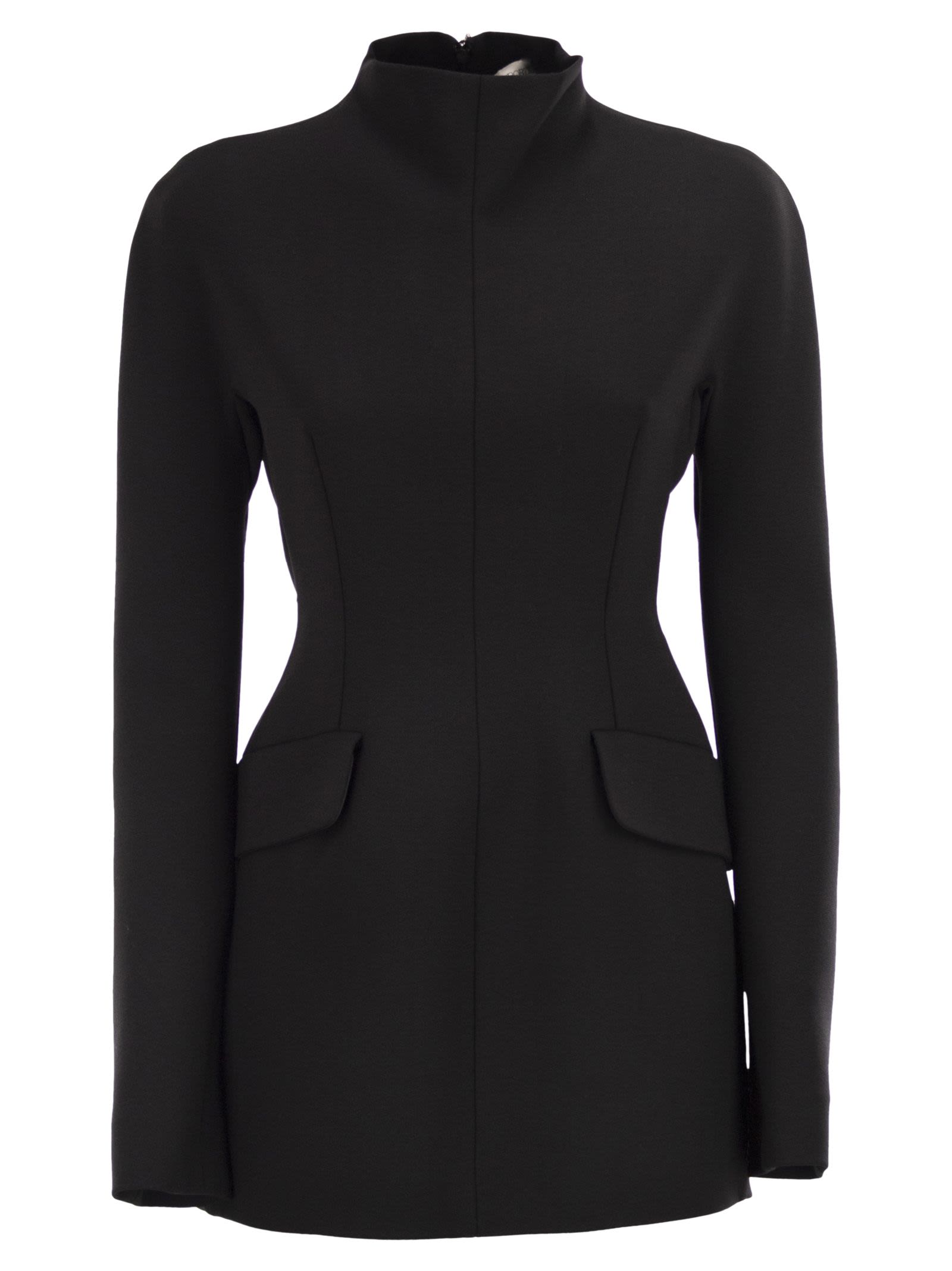 Sportmax SportMax Tefriteショートストレッチウールドレス - Image 1