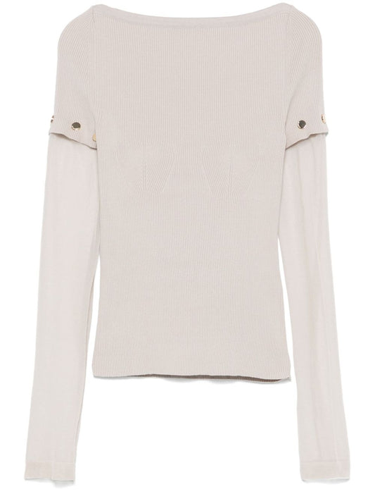 Sportmax SportMax Pre Layered Crewneckセーター - Image 1