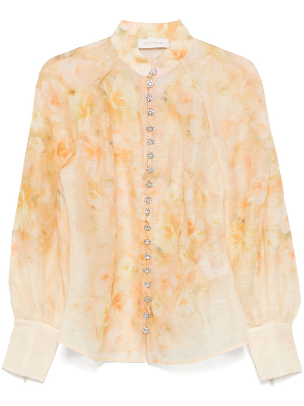 Zimmermann Zimmermann Crushプリントリネンシャツ - Image 1