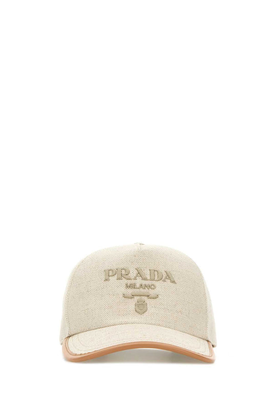 Prada プラダ メランジ サンド コットン ブレンド ベースボール キャップ - Image 1