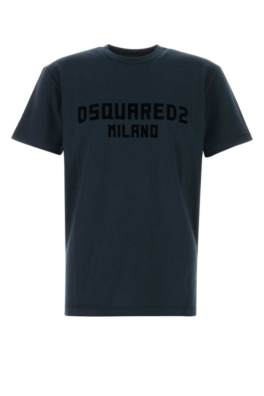 Dsquared2 ディースクエアード ミッドナイトブルー コットン T シャツ - Image 1