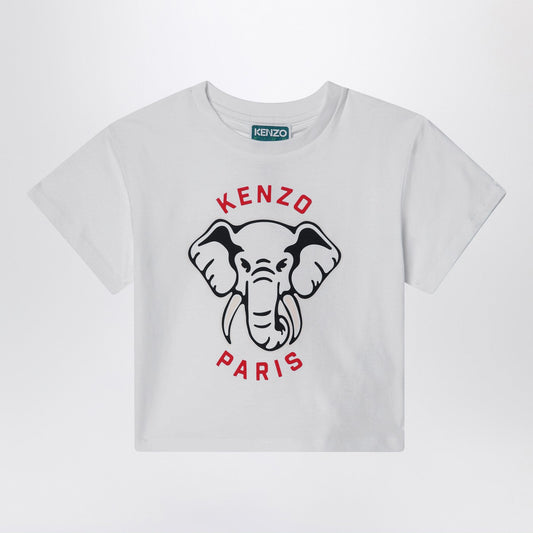 Kenzo 印刷されたロゴ付きのケンゾホワイトTシャツ - Image 1