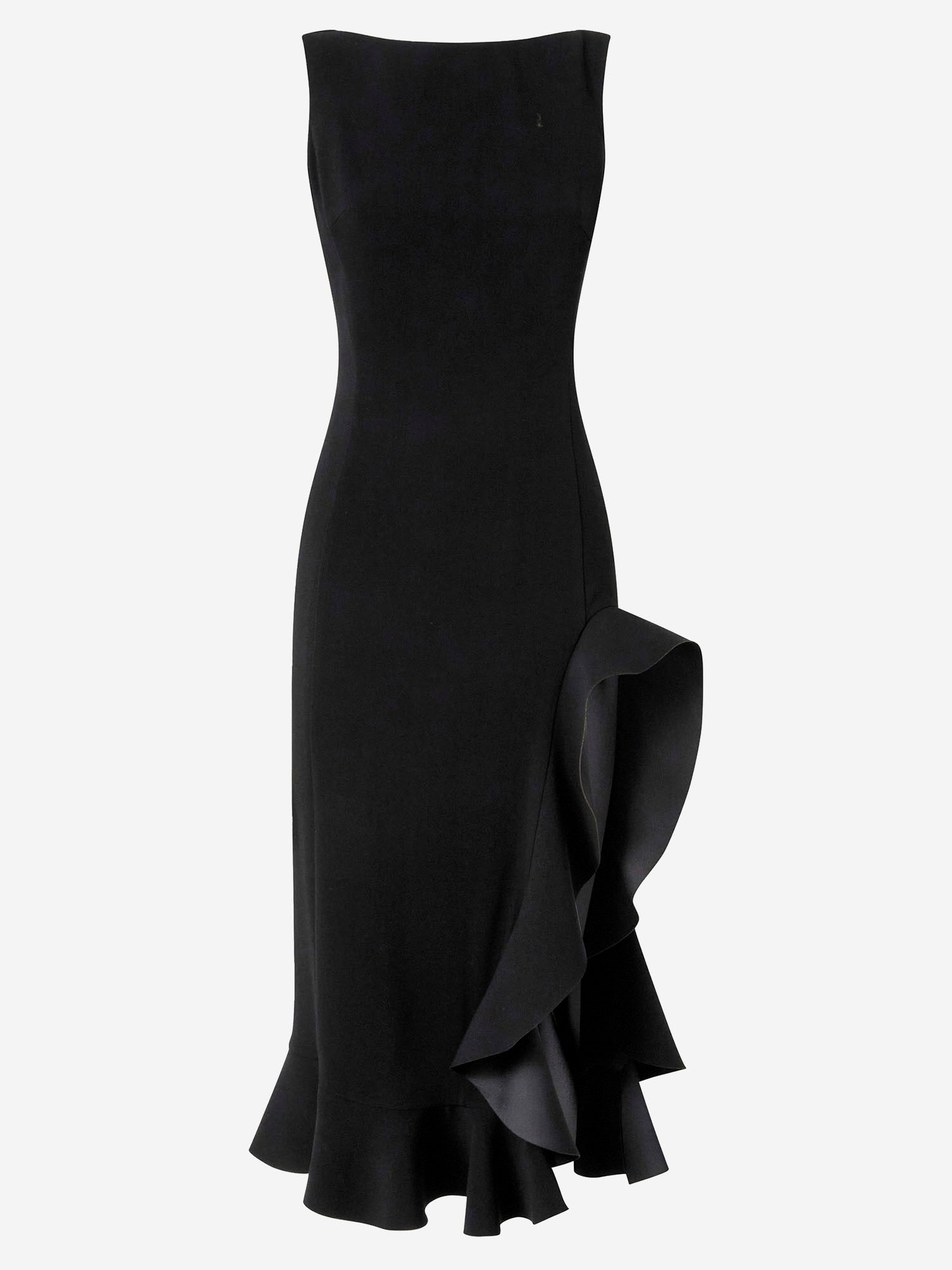 Pinko Pinkoストレッチビスコースドレスとフリル - Image 1