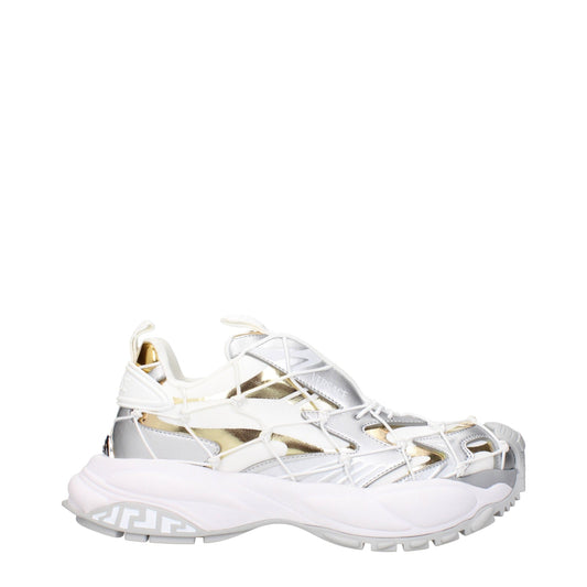 Versace ヴェルサーチ レディースs スニーカー ホワイト/シルバー ファブリック - Image 1