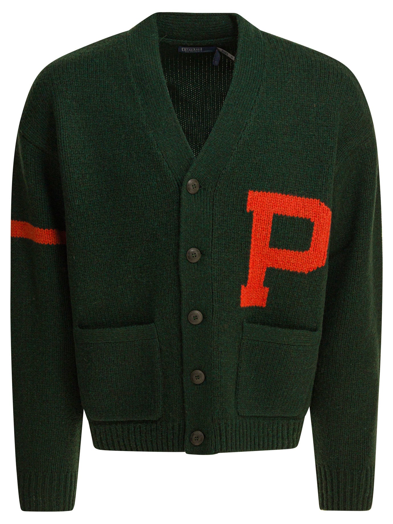 Polo ポロ ラルフローレン ロゴ付き V ネック カーディガン - Image 1