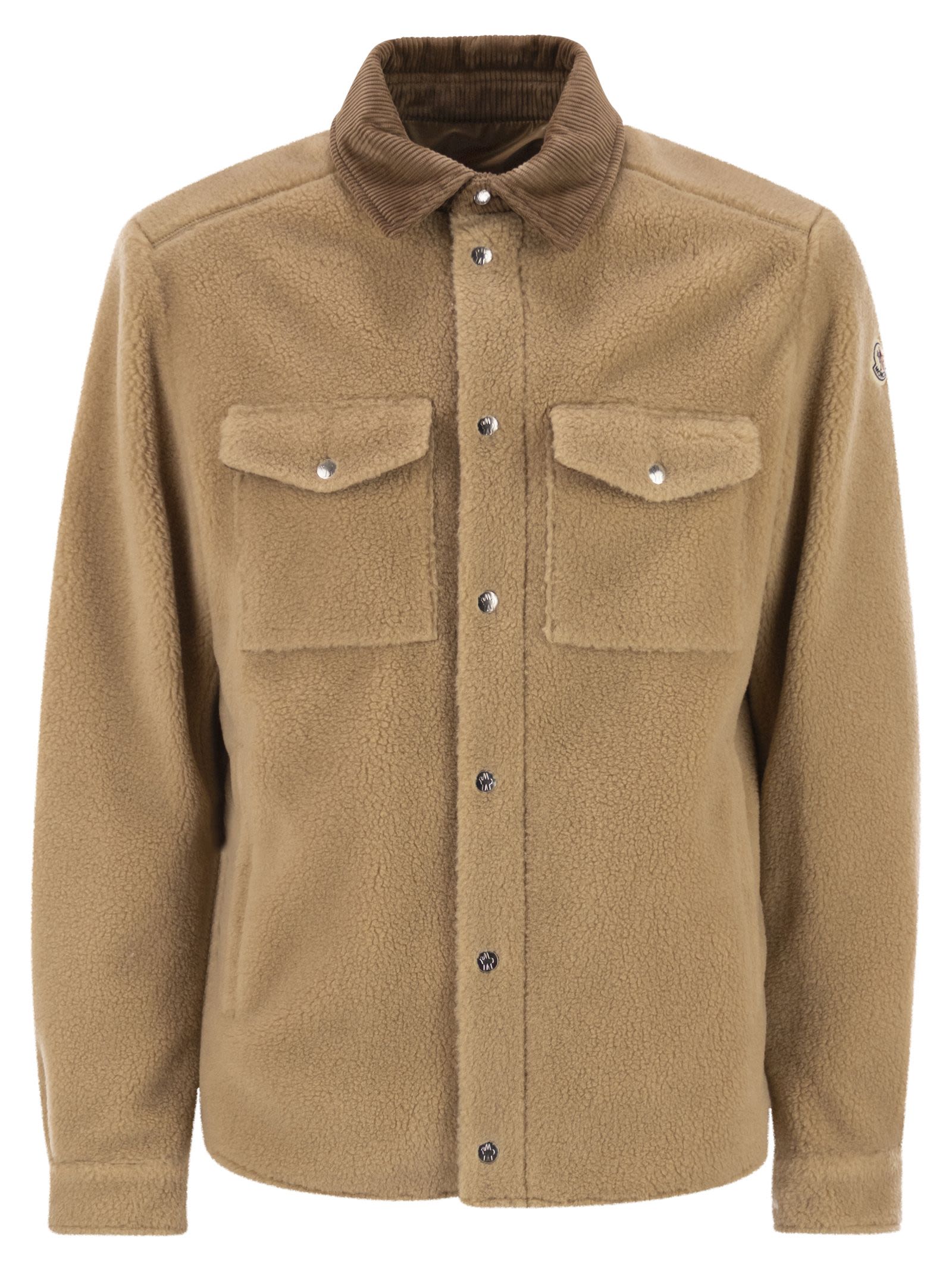 Moncler モンクレール シャケット テディ効果 リブベルベット トリム付き - Image 1