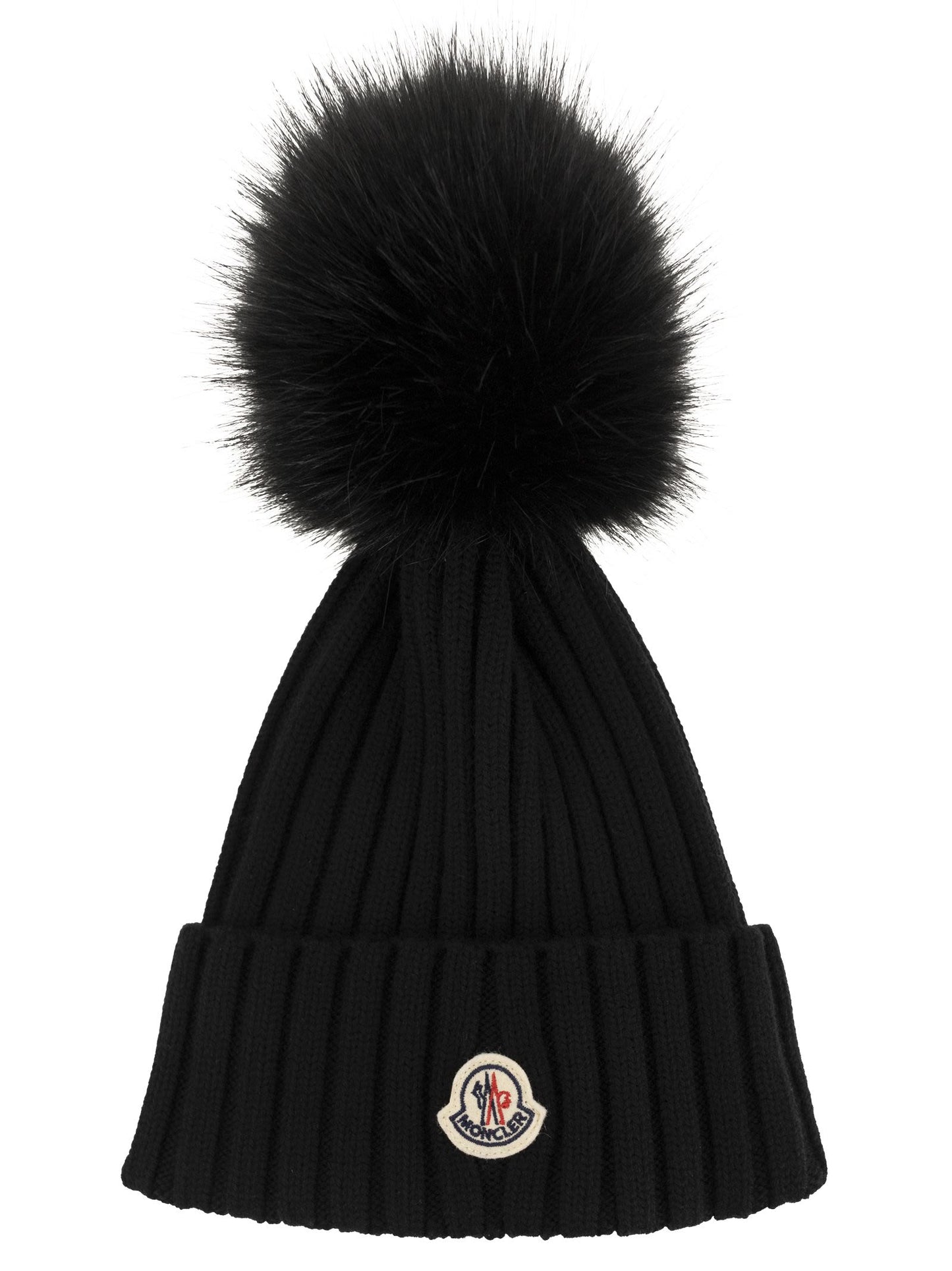 Moncler 合成pompomを備えたモンクレールウールキャップ - Image 1