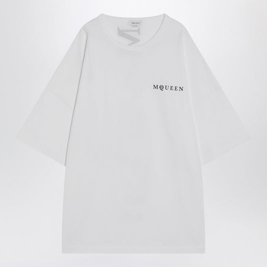 Alexander ロゴ付きのアレクサンダーMCクイーンホワイト特大Tシャツ - Image 1