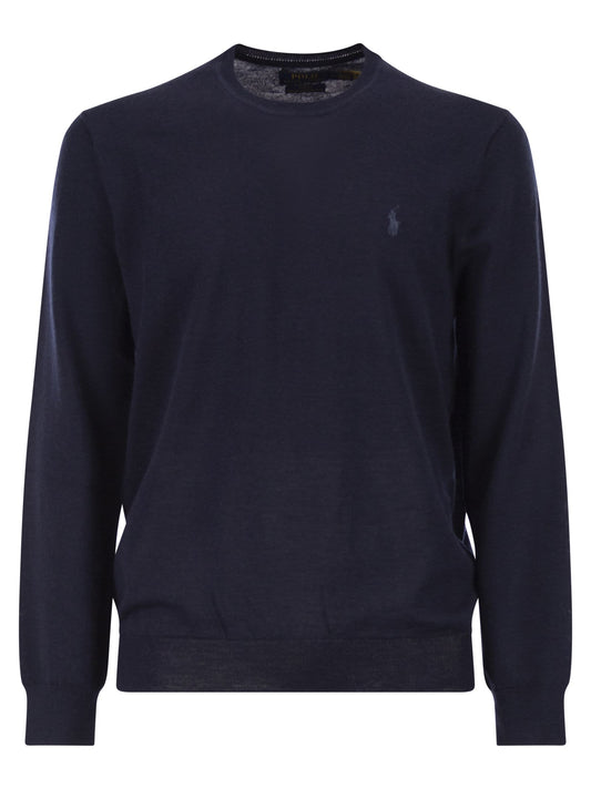 Polo ポロ ラルフローレン スリム フィット ウォッシャブル ウール クルーネック ジャンパー - Image 1